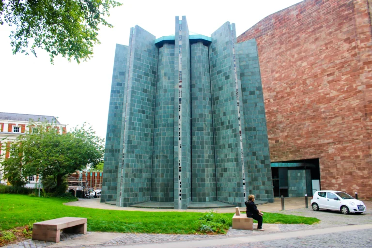 Modern architecture of Coventry Cathedral highlighting FM Auto Remapping's services in the area.