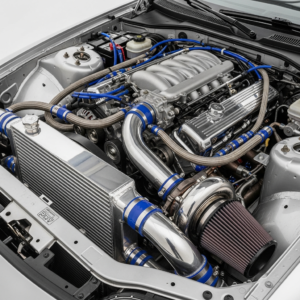 Turbocharged petrol engine bay — petrol car remapping West Midlands